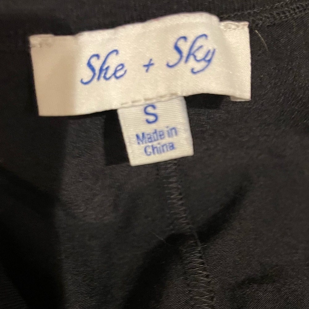 She + Sky Pocket Travelers Jumpsuit Black Size Small - Picture 5 of 7